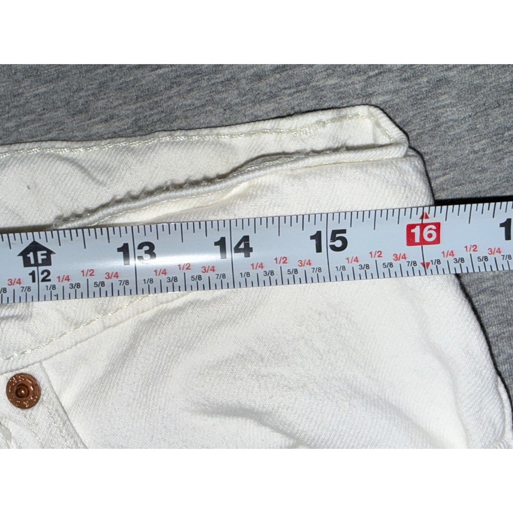 Levi's 511 Slim Fit Mens White Distressed Jeans Size 32x34 Streetwear Minimalist - Picture 7 of 12